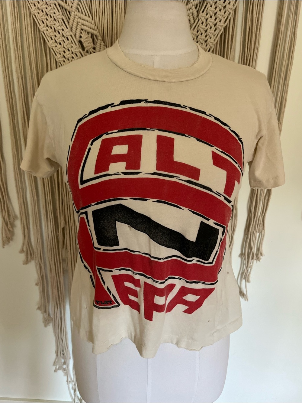 MadeWorn Cream Tee with Red & Black Salt N Pepa Graphic